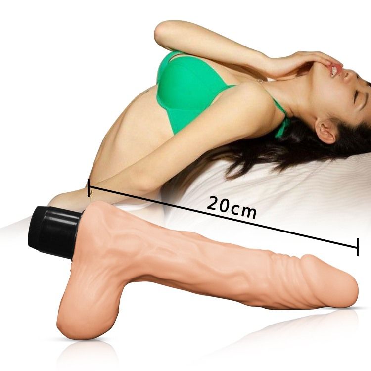 Enjoy the Real Feel of super-soft, lifelike skin with this i... Lovetoy - 8'' Real Feel Cyberskin Vibrator - Flesh photo-8