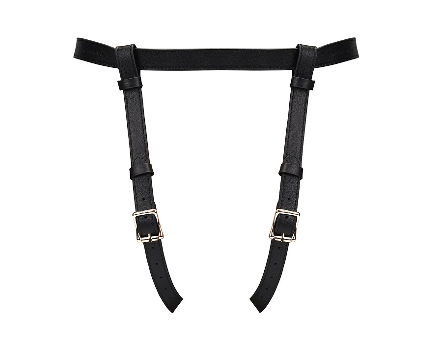 Take the lead in luxurious leather with Dark Secret Strap On... Liebe Seele - Deluxe Leather Strap-On Harness - Dark Secret photo-2