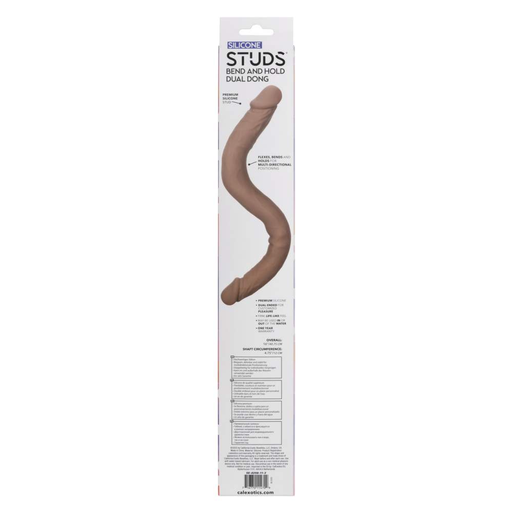 CEN - 16" Studs Dual Dildo - Brown photo-8