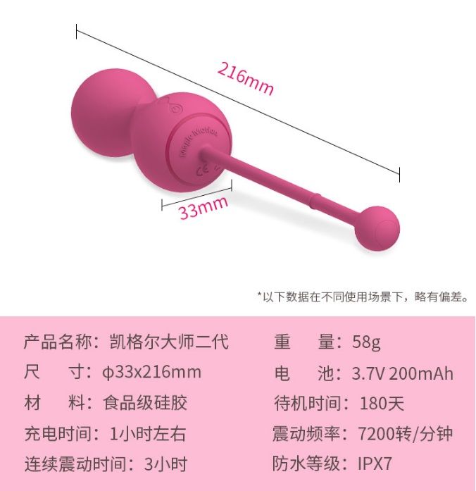 Magic Kegel Master Gen 2 for pelvic muscle recovery. Magneti... Magic Motion - Master Kegel Ball 2 - Pink photo-14