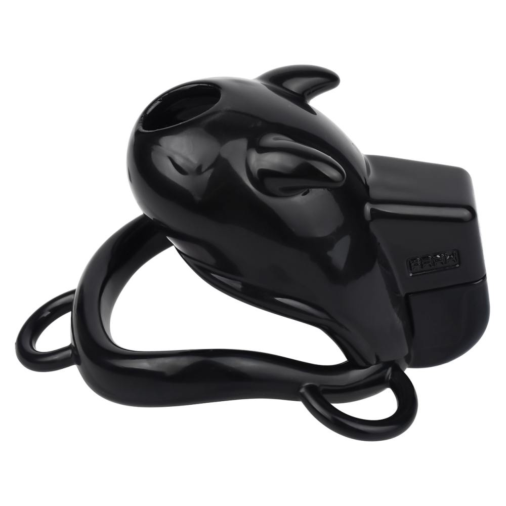 Material: Resin
Cage high: 26mm
Cage length: 56mm &nb... FAAK - Resin Pig Chastity Cage w Catheter - Black photo-8