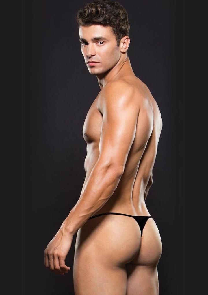 Less is most definitely the way to go with this midnight bla... Envy - Mesh G-String - Black - L/XL photo-4