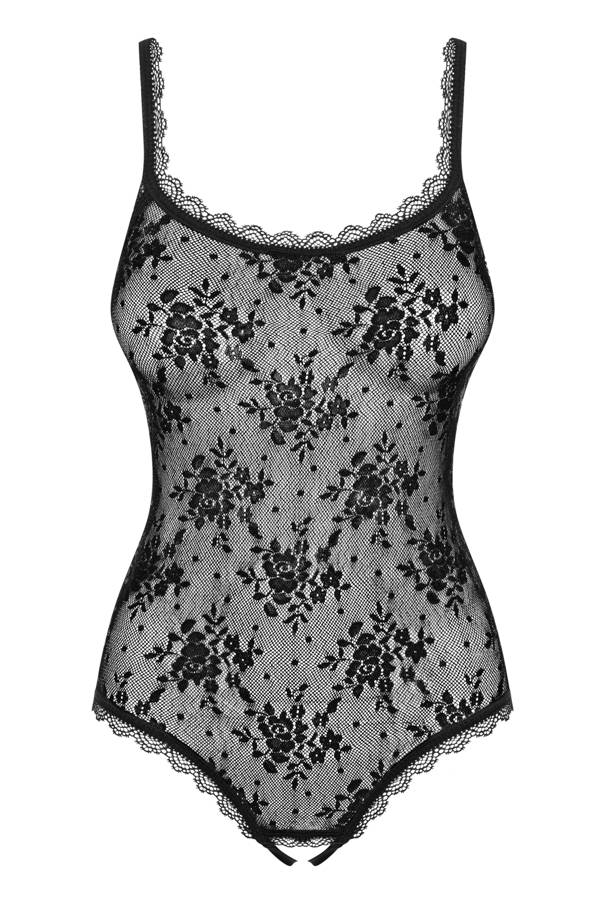 Obsessive - Behindy 开档连身衣 - 黑色 - S/M 照片-7