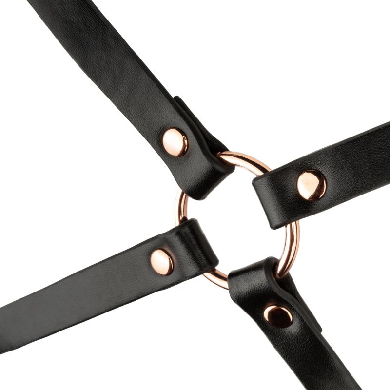 This stylish body harness is the perfect accessory for a sex... Rosy Gold - Body Harness - Black photo-4