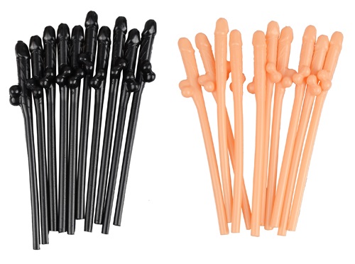 Toynary NV01 Cock Straws is the best novelties and party gif... Toynary - NV01 Cock Straws - Black photo-2