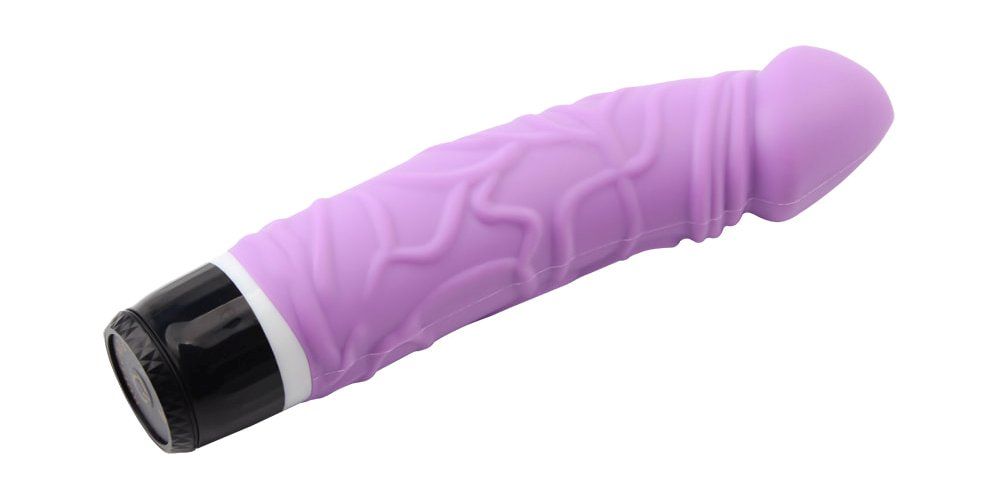 7 speeds, Waterproof, Silky silicone, Phthalates and Latex F... Chisa - Vibrating Thick Realistic Dildo - Purple photo-3