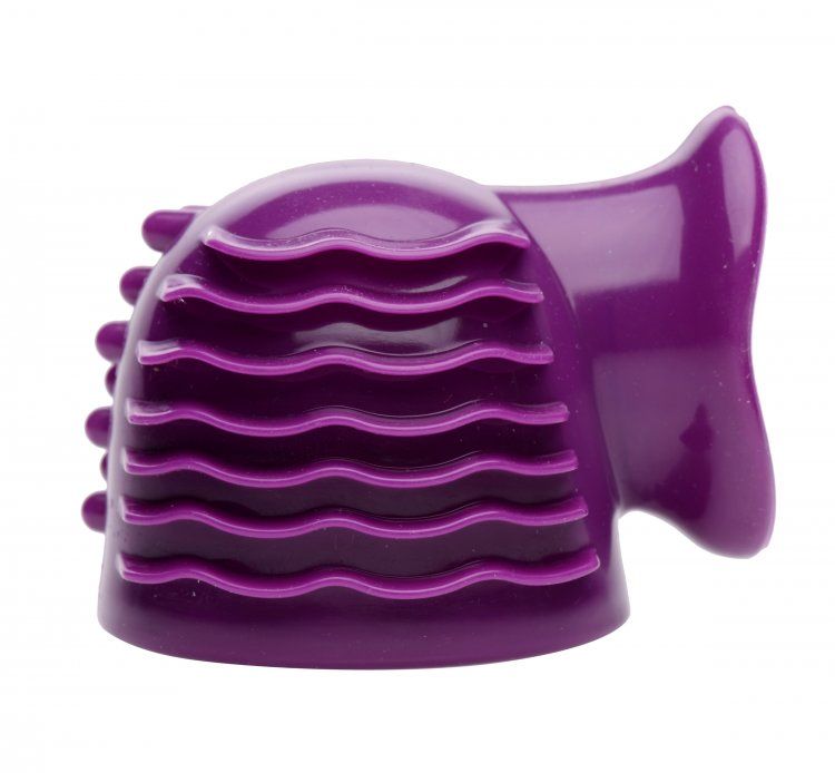 Discover new pleasure sensations with your powerful massage ... Wand Essentials - Triple Thrill 3 in 1 Silicone Wand Attachment - Purple photo-3