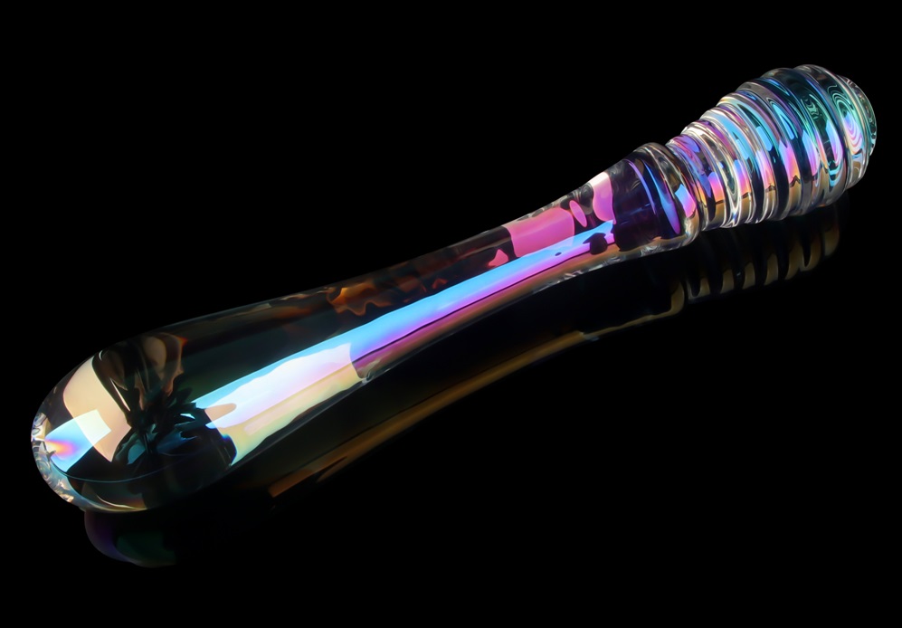 Lovetoy - Twin Pleasures Glass Dildo - Clear photo-5