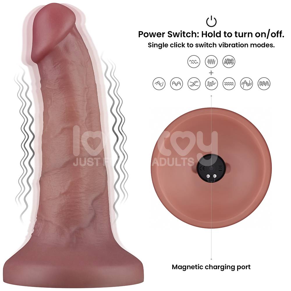 Experience the ultimate pleasure with Lovetoy Dual-density P... Lovetoy - 6'' Vibro Power Cock - Flesh photo-15