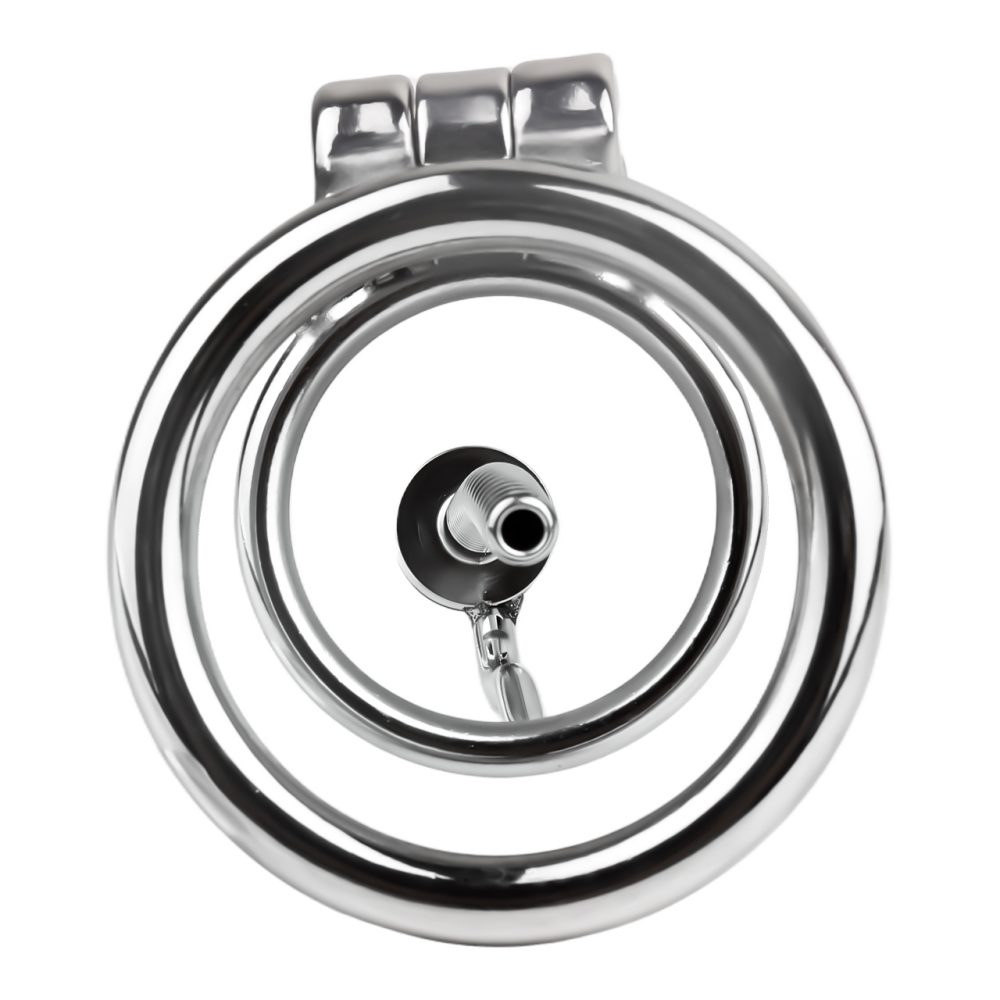 Material: 304 Stainless steel
... FAAK - Chastity Cage w Urethral Plug - Silver photo-2