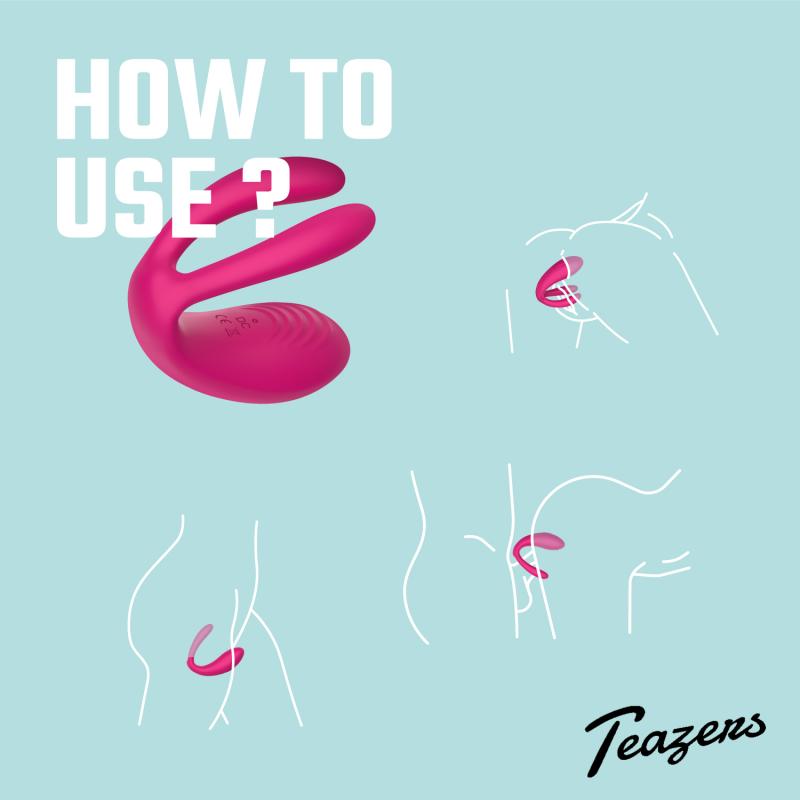 Teazers - Couple Vibrator - Pink photo-9