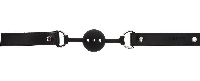 This ball gag is made of silicone and vegan leather and is l... Taboom - Silicone Ball Gag photo-4