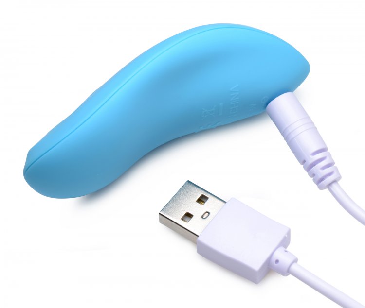 Equip yourself with this velvety, double ended strapless str... Strap U - Mighty Rider 10X Strapless Strap-on - Blue photo-6