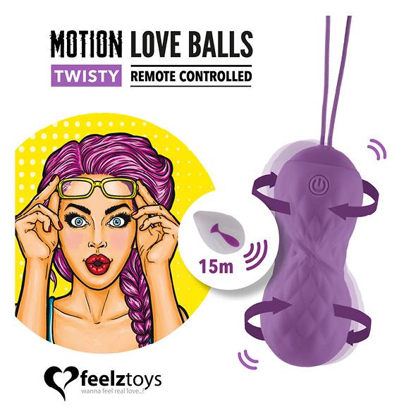 The Motion Love Balls from Feelztoys give you a damn fine fe... Feelztoys - Remote Controlled Motion Love Balls Twisty photo-2
