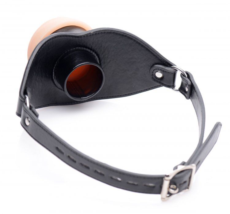 This open-mouth gag will turn your partners face into a vulv... Master Series - Pussy Face Oral Sex Mouth Gag - Black photo-2
