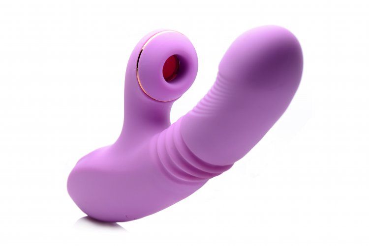 High-tech functionality meets high-end materials in this lux... Inmi - Shegasm Pro-Thrust Suction Rabbit - Purple photo-3