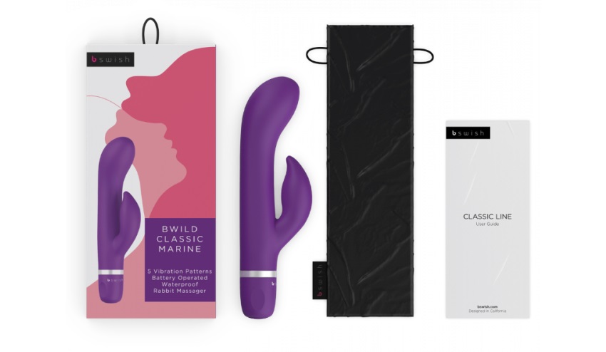 A fun twist on the rabbit massager, our Bwild Classic Marine... B Swish - Bwild Classic Marine - Purple photo-5