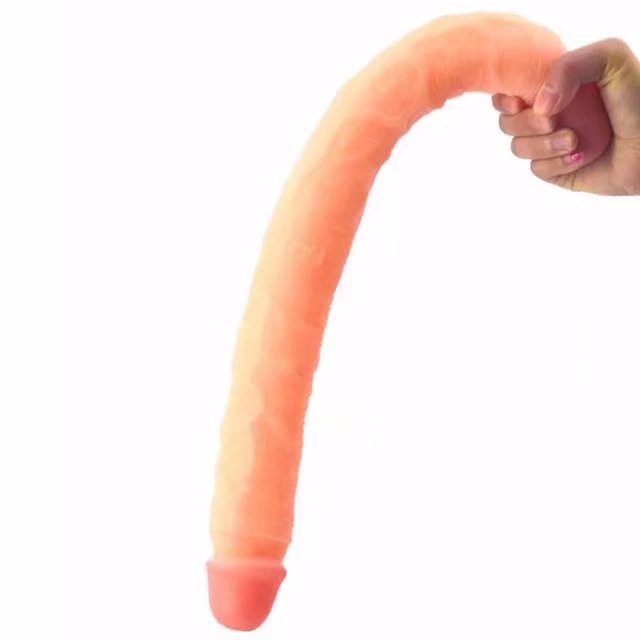 Dual head double dildo super long big massage tool, environm... FAAK - Double Dildo - Skin photo-5