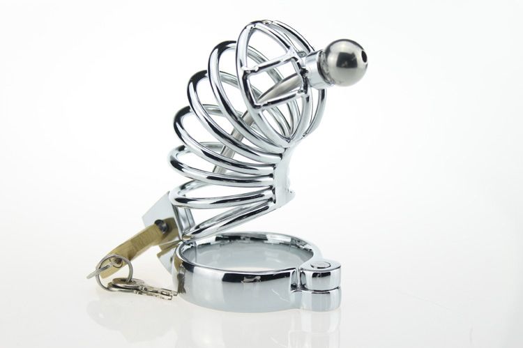 Chastity Lock
Material: Stainless steel
Card ring + a ca... MT - Cock Cage with Penis Plug Short 40mm photo-4