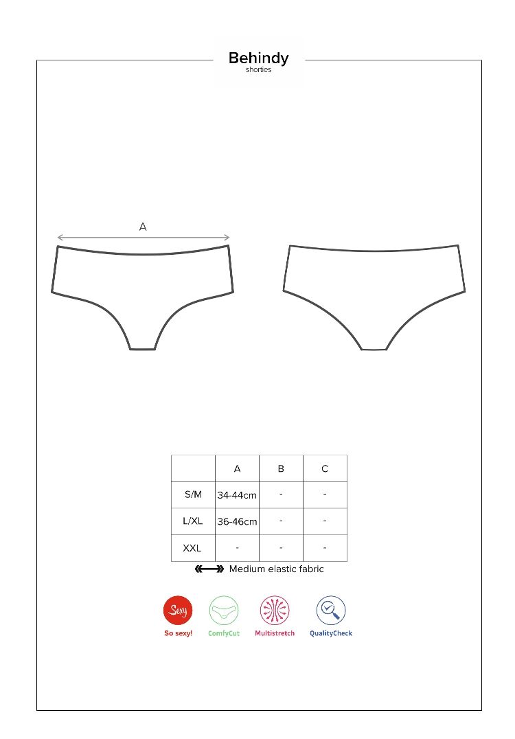 Let us tell you our little secret: ultra feminine, black Beh... Obsessive - Behindy Shorties - Black - L/XL photo-9