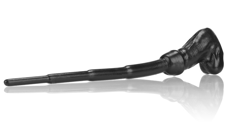 Stretch and stuff your piss-slit with SPOOGE, pure silicone ... Oxballs - Spooge Urethral Sound - Black photo-5