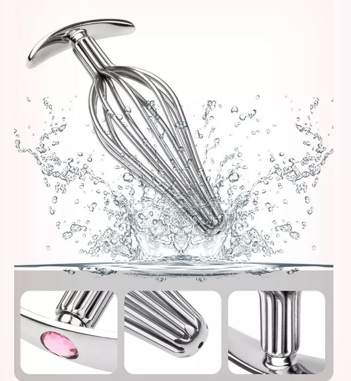 Teasing butt plug with smooth curve shape safe and comfortab... MT - Hollow Anal Plug L - Silver photo-4