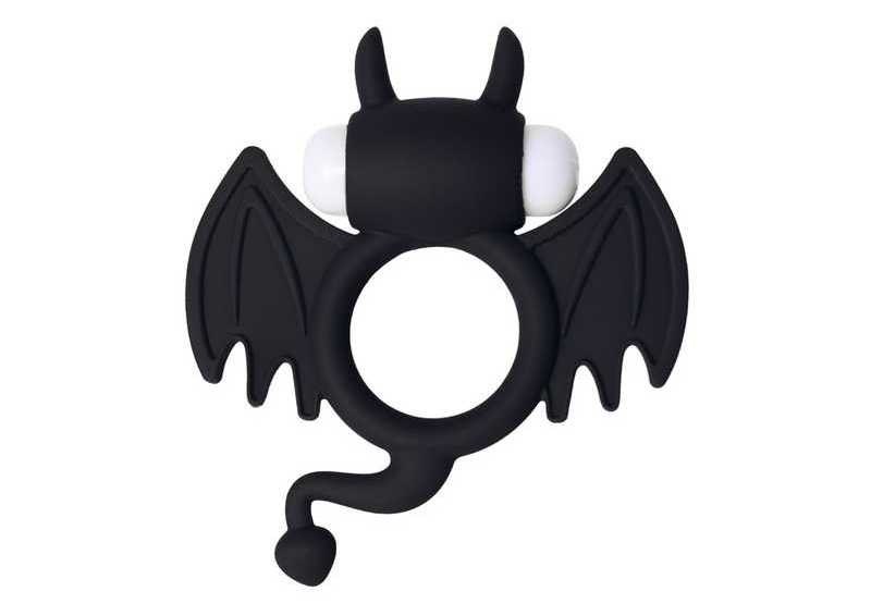 The ring tightly fits the penis and prolongs intercourse, an... JOS - Cocky Devil Vibro Ring - Black photo-3