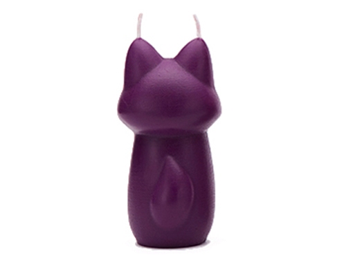 Roomfun Fox Shaped Low Temperature Dual Wicks Candles - Purple - Black Currant 照片