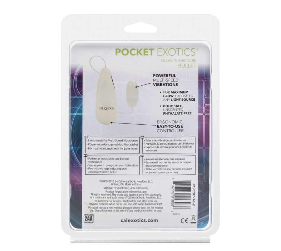 Feel the glow and illuminate new sensual sensations even in ... CEN - Pocket Exotics Glow-in-the-Dark Bullet - Green photo-5