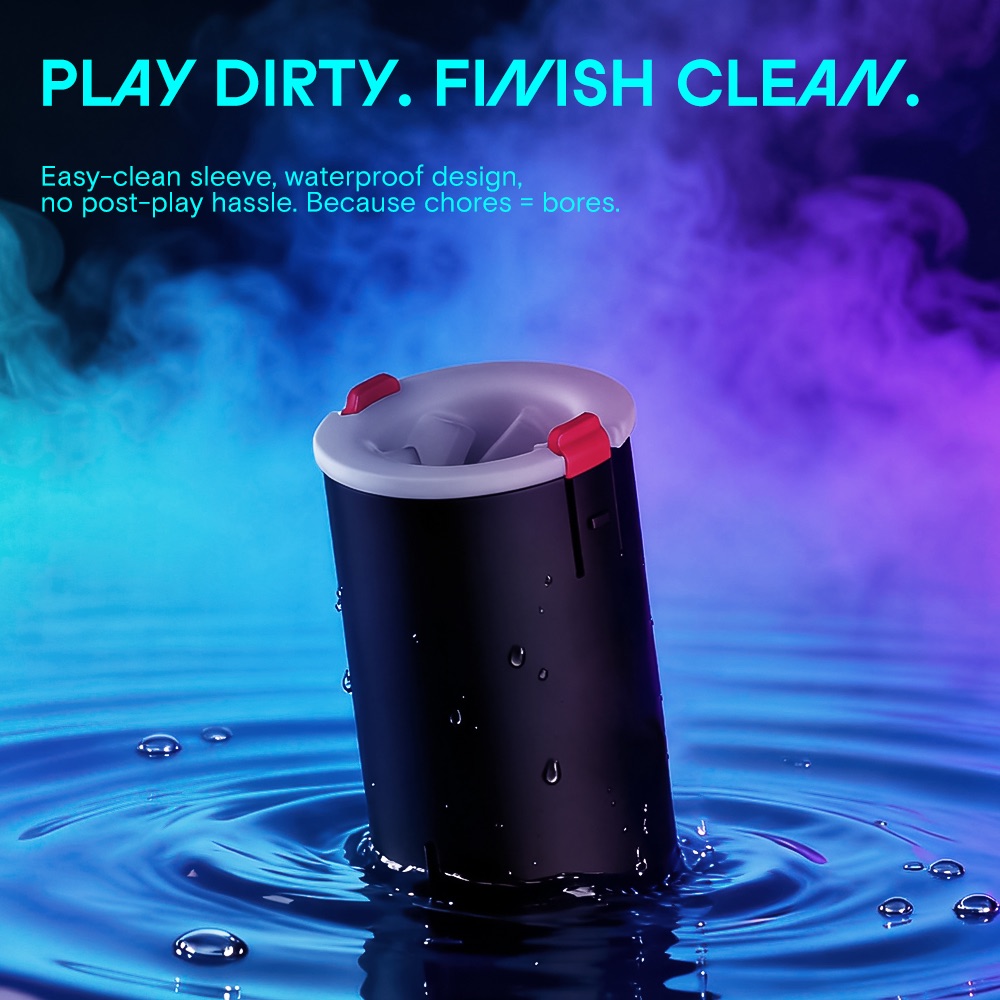 KAOTIK - The Shotty 旋转抽插震动双头智能飞机杯 - 黑色 照片-14