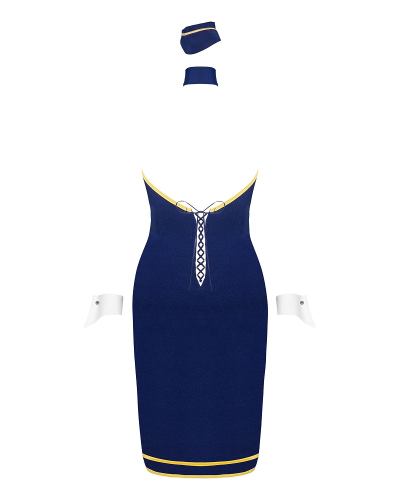 Join the sexy cabin crew of sky-high pleasures! The tempting... Obsessive - Stewardess Uniform - Blue - XS/S photo-7