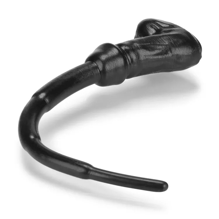 Stretch and stuff your piss-slit with SPOOGE, pure silicone ... Oxballs - Spooge Urethral Sound - Black photo-3