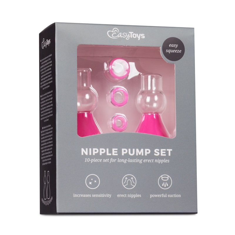 Treat yourself or your partner to a great stimulation of you... Easytoys - Nipple Sucker Set - Pink photo-5