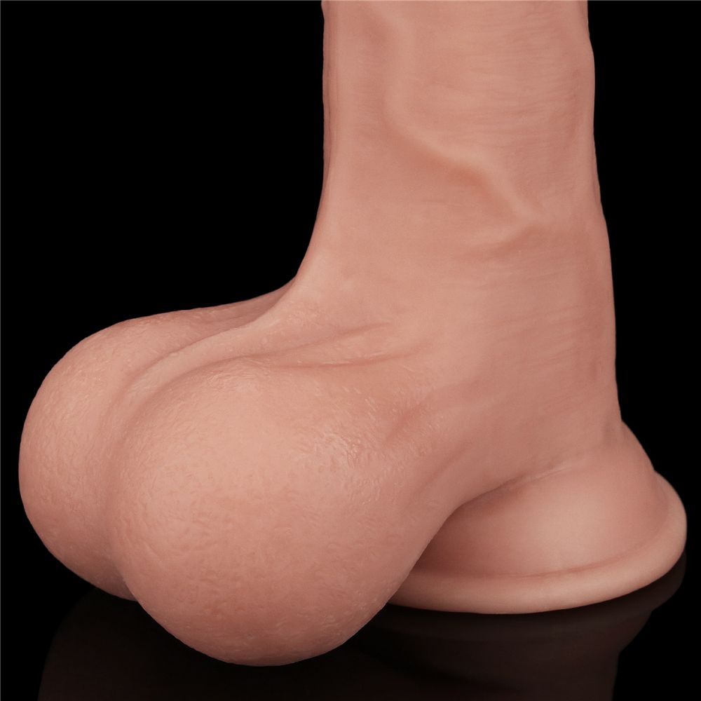 Made with realistic dual-layer sliding-skin material for Iif... Lovetoy - 9.5" Sliding Skin Dual Layer Dildo - Flesh photo-19