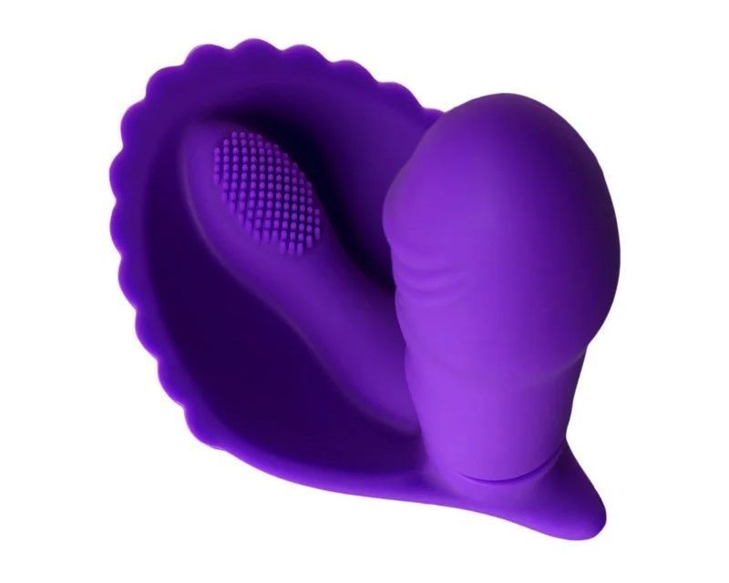 The clitoral vibrator is presented in the form of a pretty s... A-Toys - Butterfly Vibrator - Purple photo-3