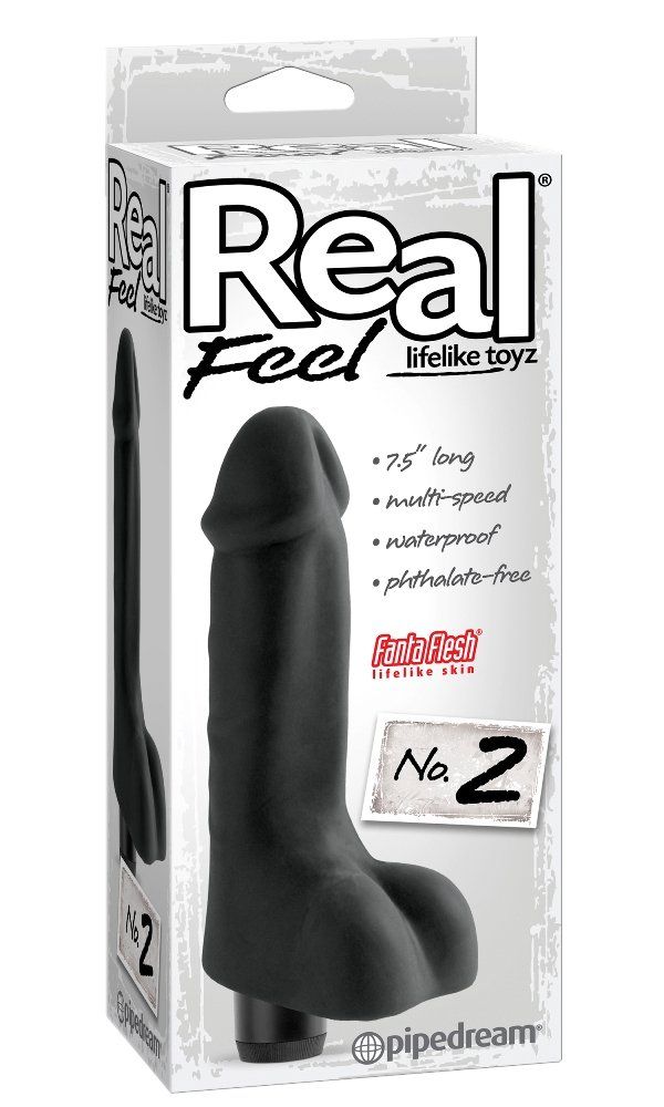 Enjoy the "Real Feel" of super-soft, lifelike skin... Pipedream - Real Feel Lifelike Toys No.2 - Black photo-2