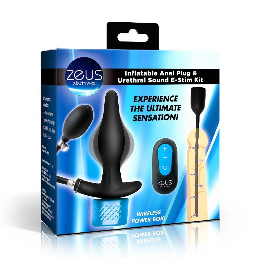Zeus Electrosex - Inflatable Plug & Urethral Sound E-Stim Kit 照片-8