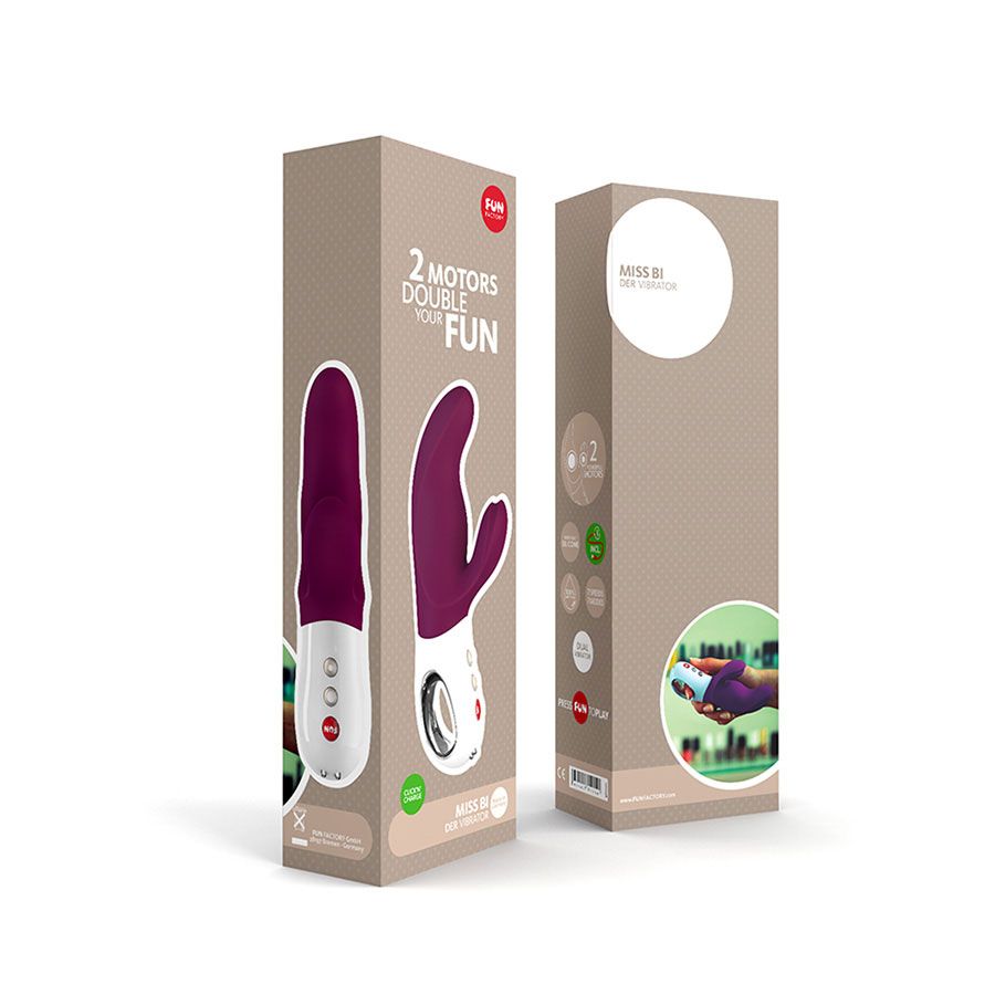 MiSS Bi – DER Vibrator combines phenomenal clitoris stimulat... Fun Factory - Miss Bi - Grape/White photo-15