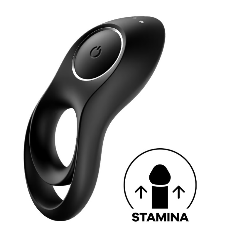 With its two rings for the penis and the testicles, the Sati... Satisfyer - Legendary Duo Vibro Ring - Black photo-3