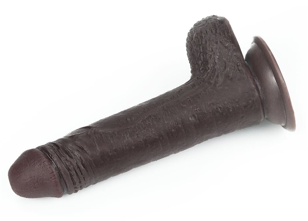 Made with realistic dual-layer sliding-skin material for Iif... Lovetoy - 7" Sliding Skin Dual Layer Dong - Black photo-13