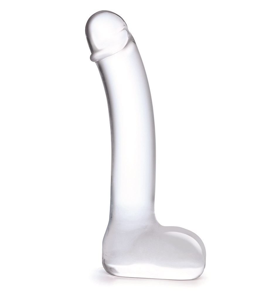 Glas - 7″ Realistic Curved Glass G-Spot Dildo photo-4