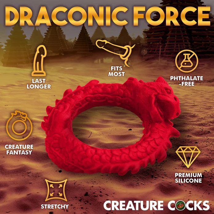 Enhance your rod with this red dragon! This Rise of the Drag... Creature Cocks - Rise Of Dragon Ring photo-6