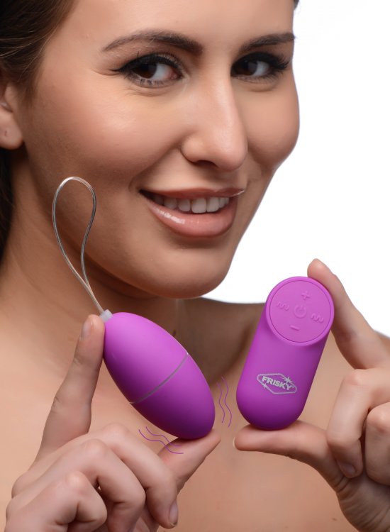 A versatile and powerful vibrating egg suitable for all! The... Frisky - 28X Scrambler Vibrating Egg - Purple photo-2