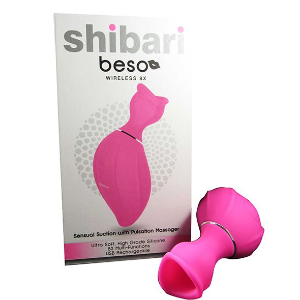 The Beso has eight different patterns to provide sucking act... Shibari - Beso Wireless Clitoral Stimulator - Pink photo-3