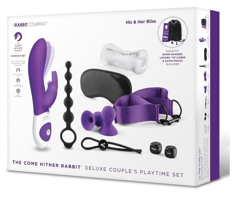 Whether you're ready for a night of kinky bondage play o... TRC - The Come Hither Rabbit Deluxe Couple's Playtime Set photo-7