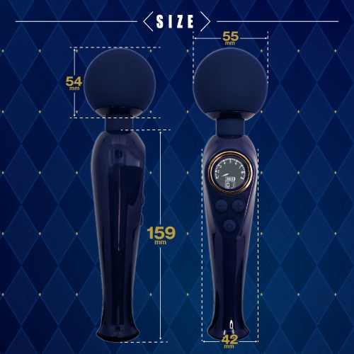 High-performance vibrator with LED panel that is bright even... ToysHeart - Zetu Denma Massager - Blue photo-4
