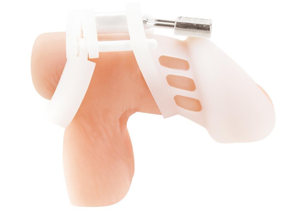 The Silicone Chastity Cage Device offers the best of comfort... Blueline - Silicone Chastity Cage - 45mm Ring photo-2