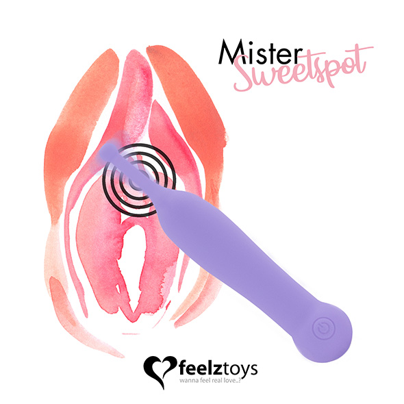 Mister Sweetspot knows how to touch your sensitive spots! Th... Feelztoys - Mister Sweetspot Clitoral Vibe - Purple photo-3