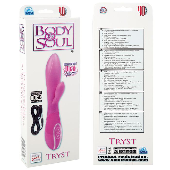 Set aside a moment to embrace your body and soul with the Bo... CEN - Body & Soul Tryst Rabbit Vibrator - Pink photo-4
