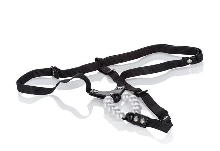Heighten intimate moments with the luxurious Lover's Tho... CEN - Thong with Pleasure Pearls - Black photo-2